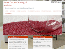 Tablet Screenshot of petescarpetcleaningmarietta.com